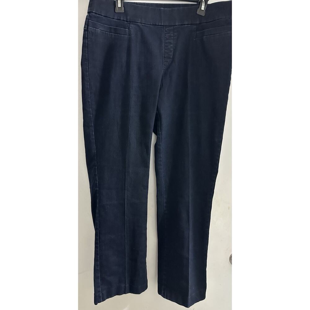 Lee Style Up Womens PullOn Jeans 16 Medium Blue Dark Wash Straight Stretch Denim
